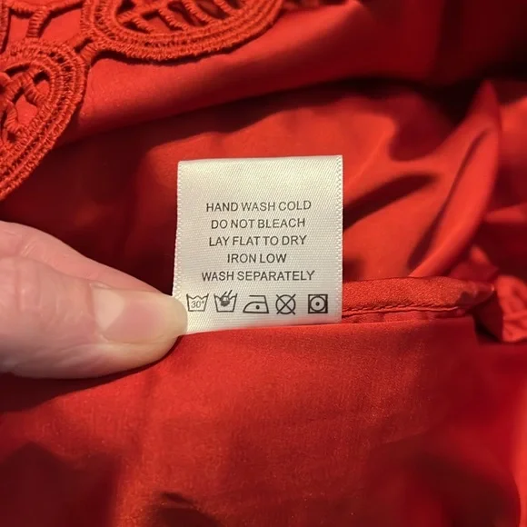 Lovers and Friends Caspian Red Lace Shift Dress - Picture 11 of 11